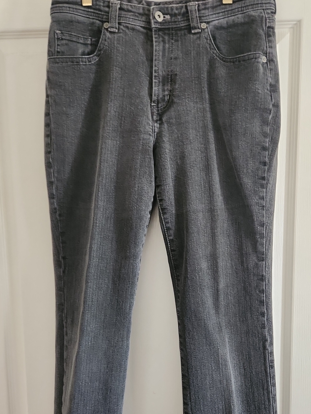 Chico's Washed Charcoal Straight Leg Jeans